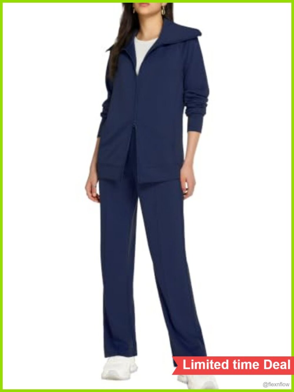 Women's 2 Piece Lounge Set Zip Up Tracksuit Polyester Rayon Spandex